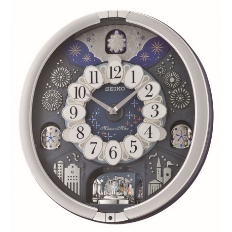 Horloge animée grise Seiko QXM379SN